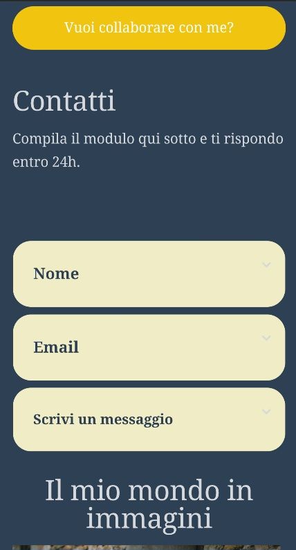 Landing Page realizzata da Roberta Rotolo