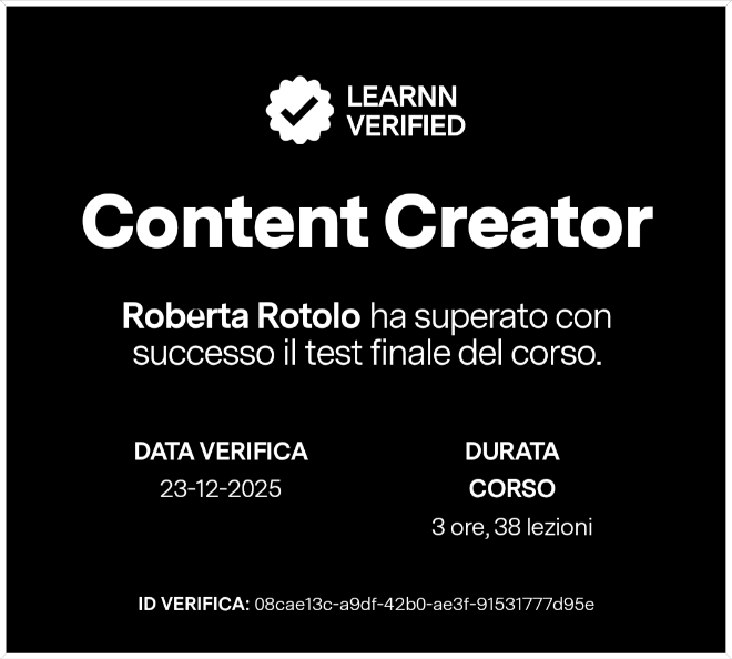 Content Creator - Roberta Rotolo