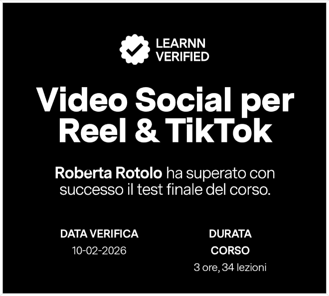 Video Social per Reel & TikTok - Roberta Rotolo