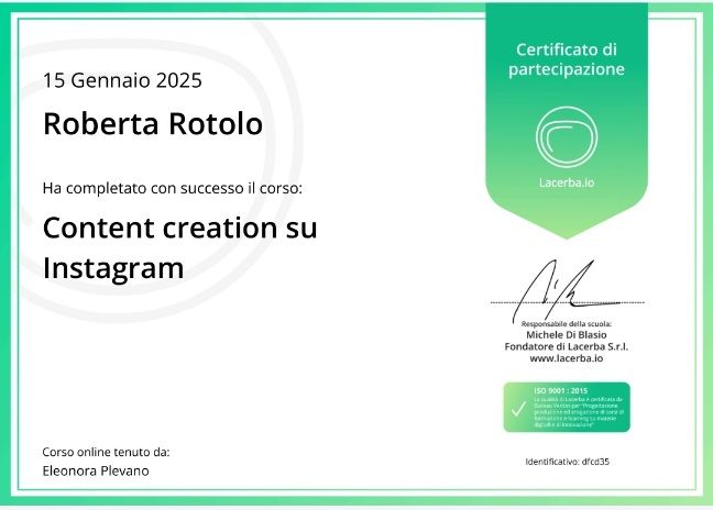 Content Creation su Instagram - Roberta Rotolo